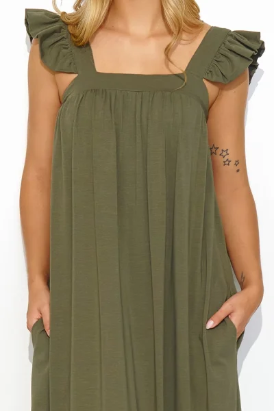 Volnočasové šaty M817 - khaki - Khaki