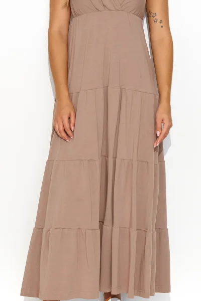 Volnočasové šaty M821 - mocca - Mocca