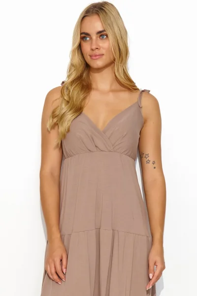 Volnočasové šaty M821 - mocca - Mocca