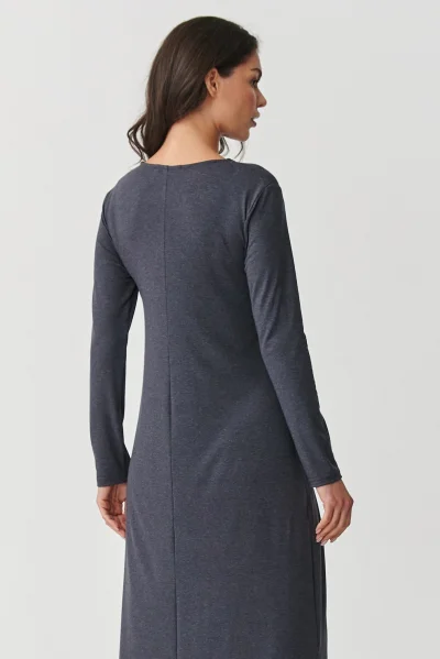 DARGRA Klasické šaty M894 tmavě šedé - Tmavě šedá
