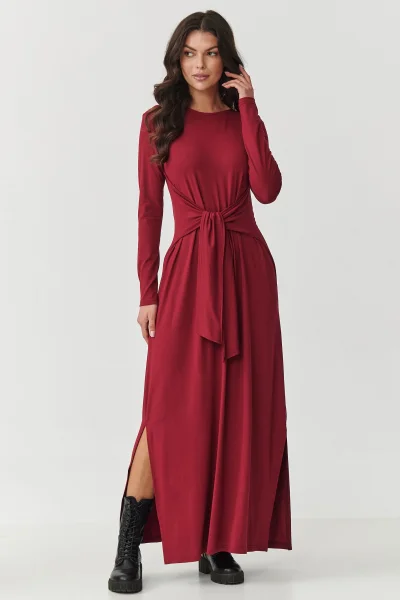 BOR Klasické šaty M894 bordó - Bordó