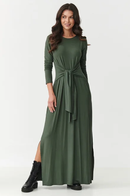 Elegantní šaty M894 khaki - Khaki