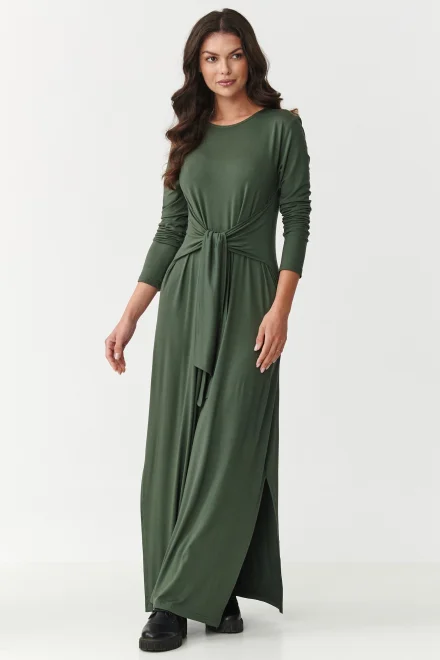 Elegantní šaty M894 khaki - Khaki