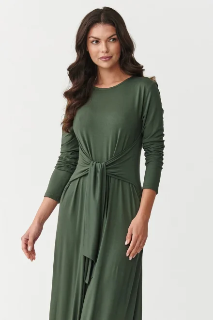 Elegantní šaty M894 khaki - Khaki
