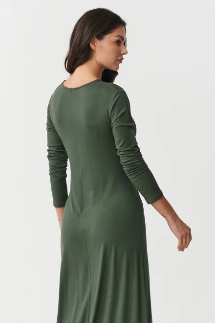 Elegantní šaty M894 khaki - Khaki