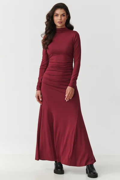 BOR Klasické šaty M897 bordó - Bordó