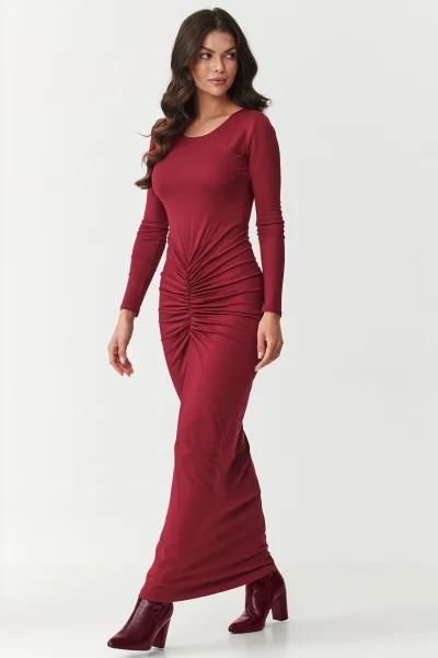 Klasické šaty M898 bordó - Bordó