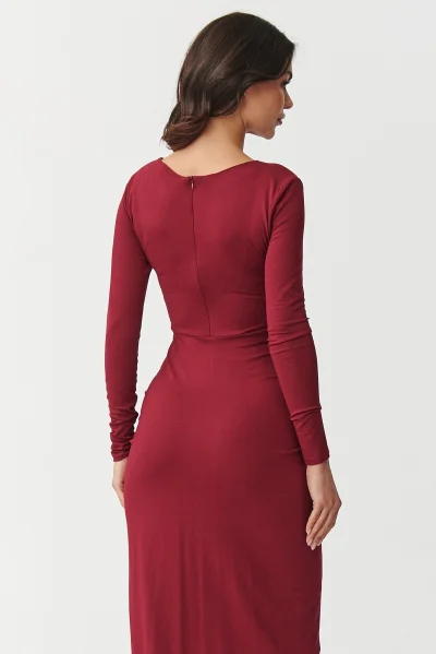 Klasické šaty M898 bordó - Bordó