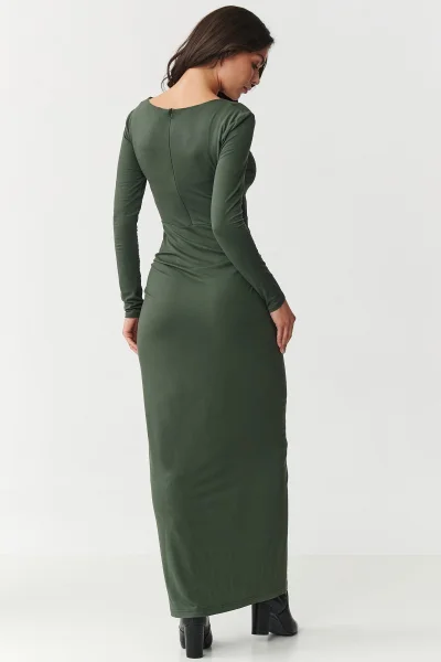 KHA Klasické šaty M898 khaki - Khaki