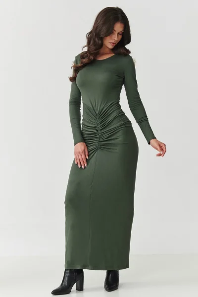 KHA Klasické šaty M898 khaki - Khaki