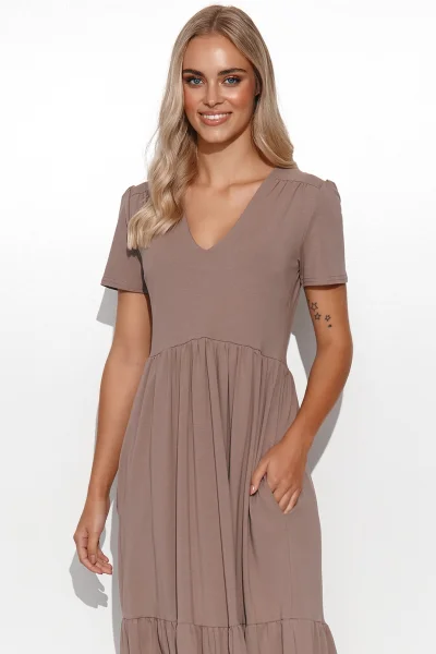 Klasické šaty M549 - mocca - Mocca