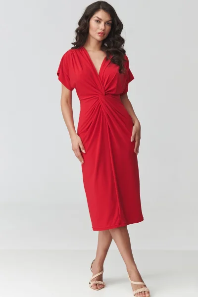 Klasické šaty M938 - červené - Červená