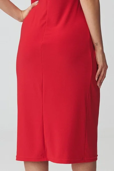 Klasické šaty M938 - červené - Červená