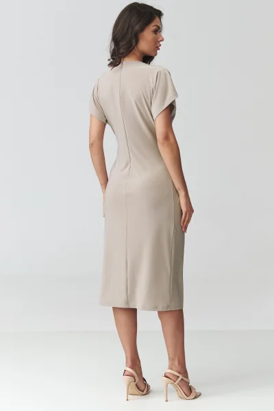 Klasické šaty M938 - sv. béžové - Světle béžová