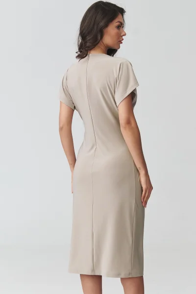 Klasické šaty M938 - sv. béžové - Světle béžová