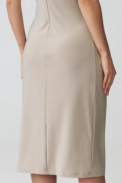 Klasické šaty M938 - sv. béžové - Světle béžová