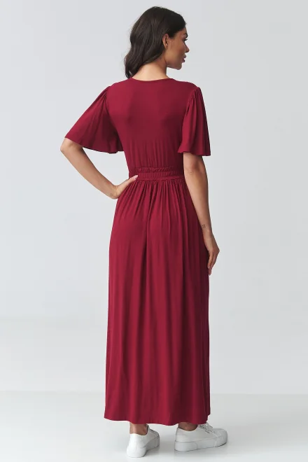 Elegantní šaty M929 - bordó - Bordó