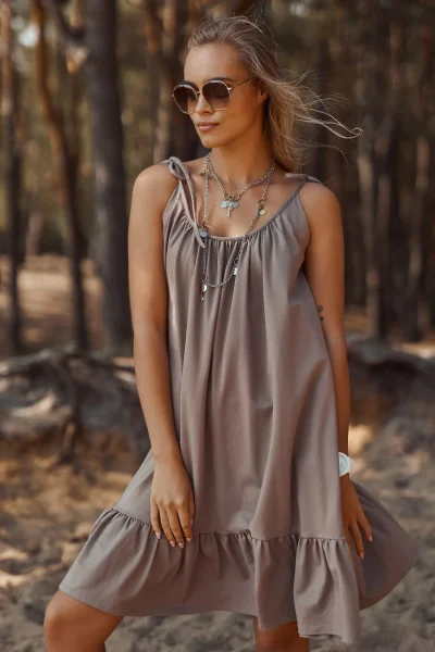Letní šaty M726 - mocca - Mocca