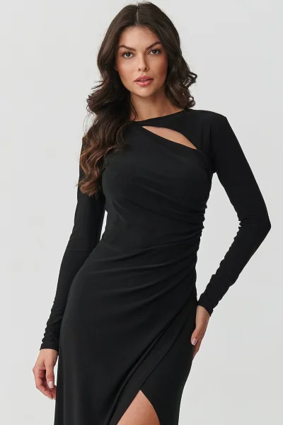 Společenské šaty M905 - černé - Černá