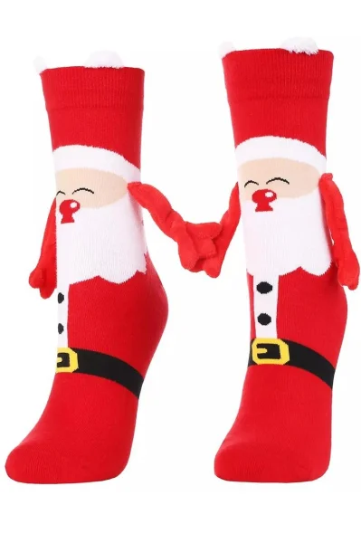 RED Pánské ponožky CSLS250-028 - santa - Červená