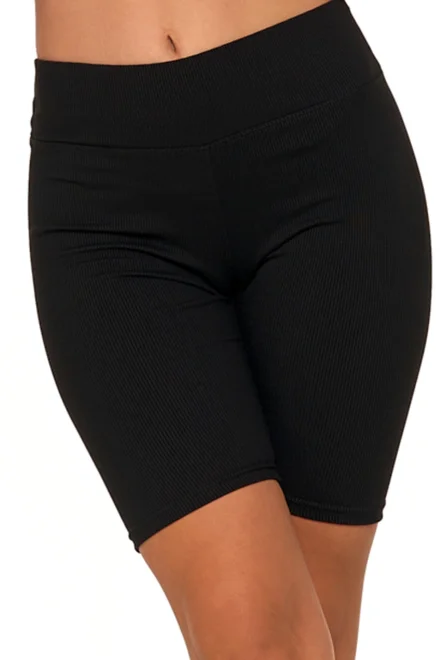 Krátké legíny RDL850-013 -  fit getry s vysokým pásem - Černá