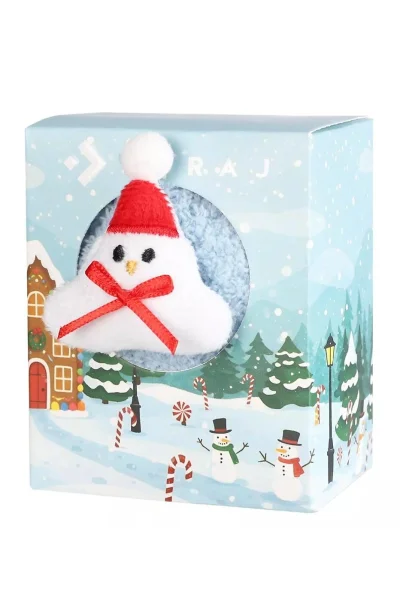 LIGBLU Vánoční ponožky CSLS250-030 - sněhulák - Světle modrá