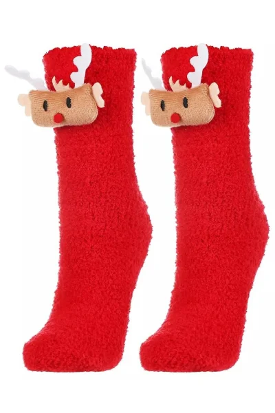 RED Dámské ponožky CSLS 250-031 - sobík - Červená