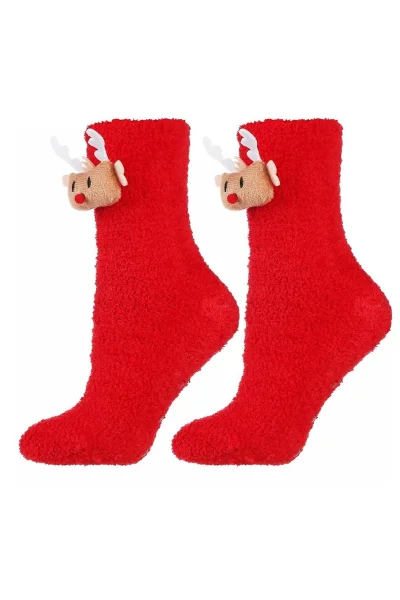 RED Dámské ponožky CSLS 250-031 - sobík - Červená