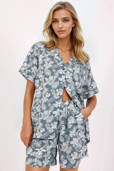 Dámské pyžamo Stylish Embrace - hypoalergenní - Mořská zeleň