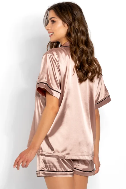 Dámské pyžamo Vintage Style Carmel - Světle hnědá