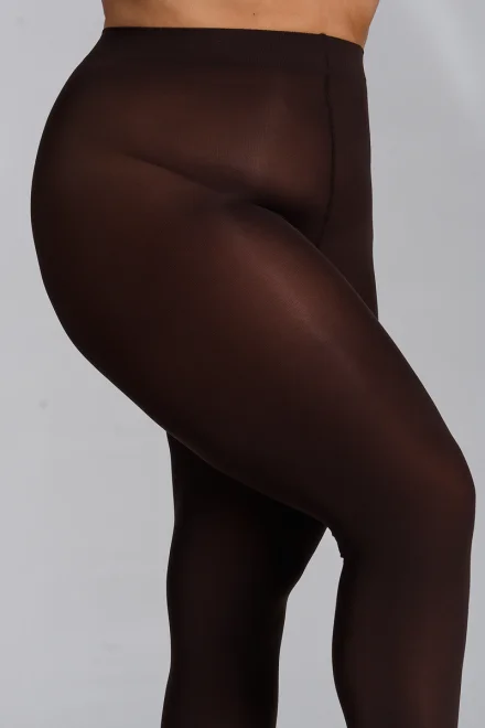 Pančuchové nohavice Elizabeth 70 DEN 3D- Plus Size - Black coffee