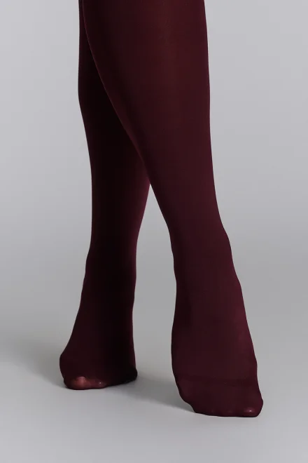 Pančuchové nohavice Elizabeth 70 DEN 3D- Plus Size - Burgundy