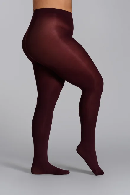 Pančuchové nohavice Elizabeth 70 DEN 3D- Plus Size - Burgundy