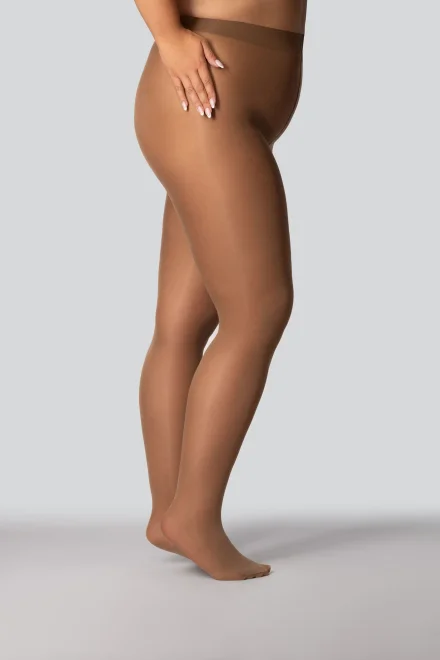 Pančuchové nohavice Elizabeth 70 DEN 3D- Plus Size - Cookie