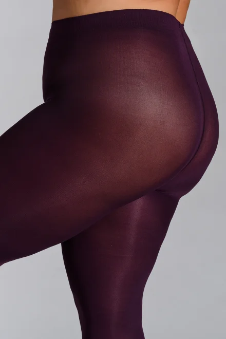 Pančuchové nohavice Elizabeth 70 DEN 3D- Plus Size - Plum