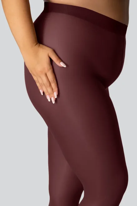 Pančuchové nohavice Elizabeth 70 DEN 3D- Plus Size - Red wine