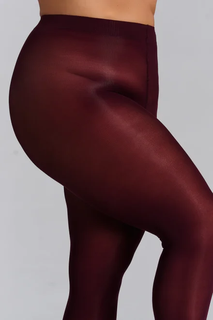 Pančuchové nohavice Margaret 50 DEN 3D - Plus Size - Burgundy