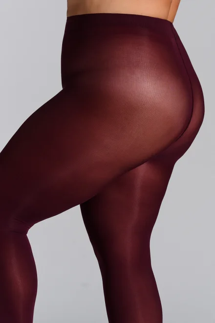 Pančuchové nohavice Margaret 50 DEN 3D - Plus Size - Burgundy