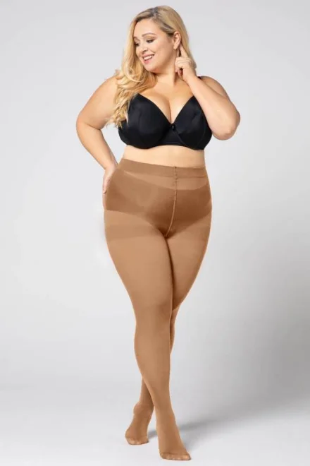 Pančuchové nohavice Margaret 50 DEN 3D - Plus Size - Cookie