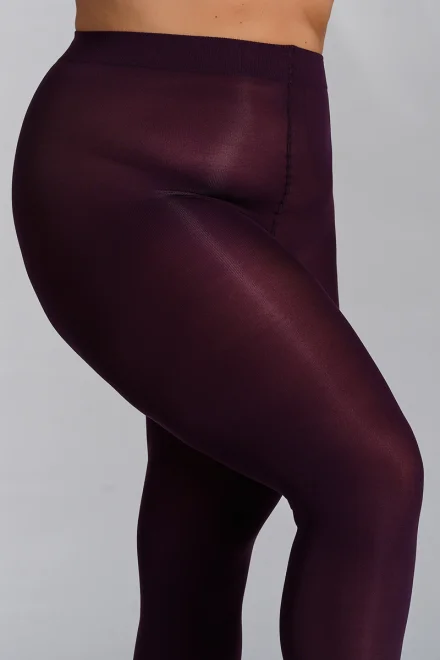 Pančuchové nohavice Margaret 50 DEN 3D - Plus Size - Plum