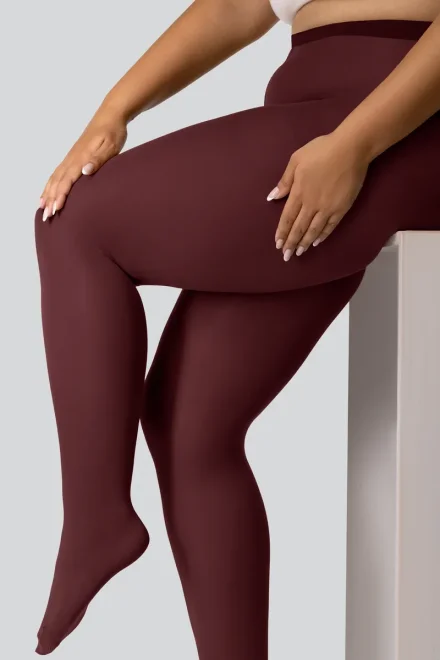 Pančuchové nohavice Margaret 50 DEN 3D - Plus Size - Red wine