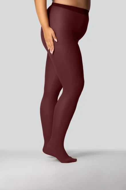 Pančuchové nohavice Margaret 50 DEN 3D - Plus Size - Red wine