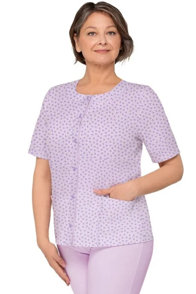 Seniorské dámské pyžamo Marie 200 - bavlna - Světle fialová