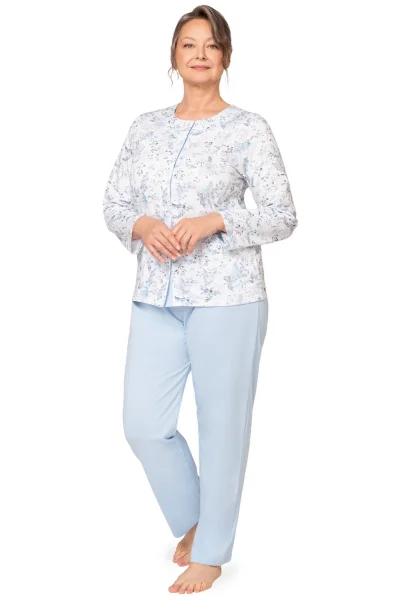 Dámské pyžamo Maria - bavlna - Světle modrá