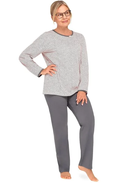 DARGRA Dámské pyžamo Aneta III - bavlna - Tmavě šedá