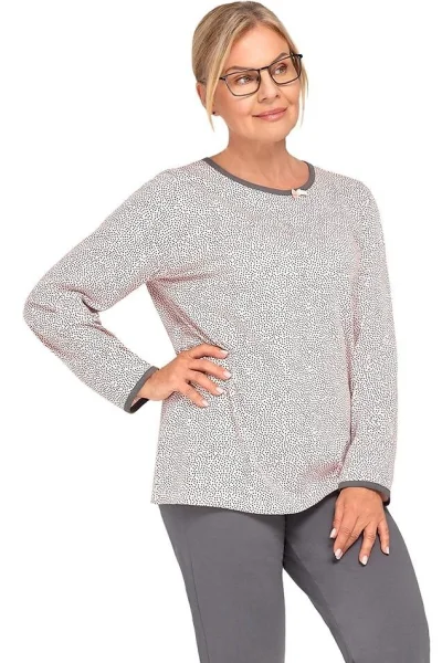 DARGRA Dámské pyžamo Aneta III - bavlna - Tmavě šedá