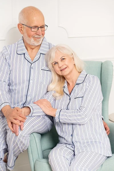 Dámské propínací pyžamo Ewa III - Bílo-modrá