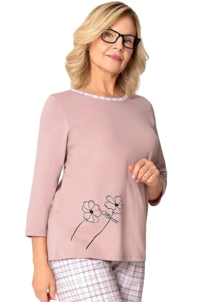 Dámské pyžamo Gabrysia II - Starorůžová