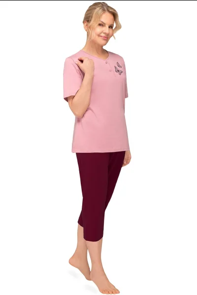 Dámské pyžamo 275 Karina I - Starorůžová