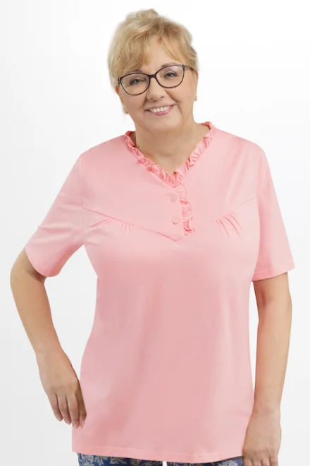 Dámské pyžamo Valerie I 215 - krátký rukáv - Korálová